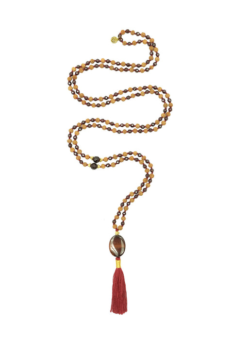 Jaiho in Garnet Mala
