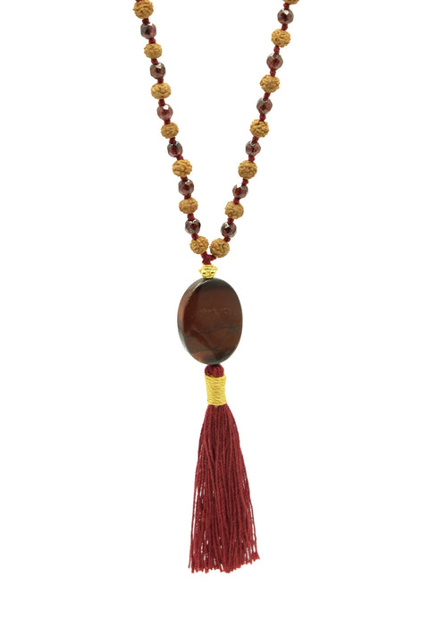 Jaiho in Garnet Mala