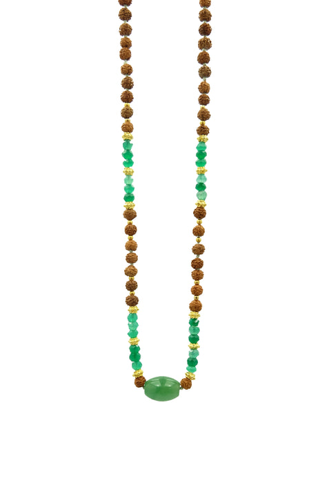 Maharani Choker in Green Agate